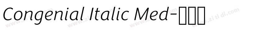Congenial Italic Med字体转换